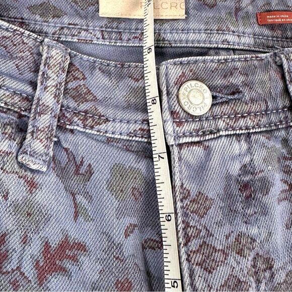 Pilcro Anthropologie Mid Rise Slim Boyfriend Blue Floral Print Jeans Women’s 27 - Picture 7 of 8